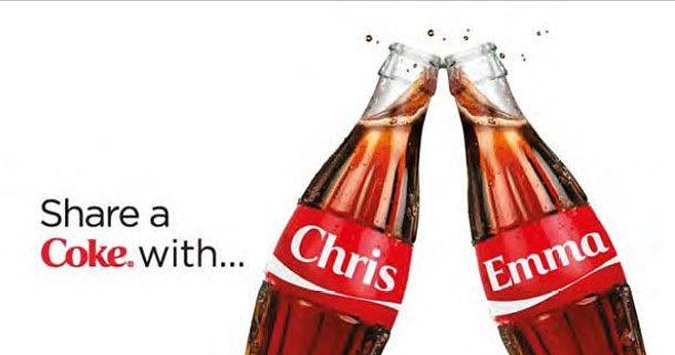 Flexible packaging - Coca Cola, “share a coke with”